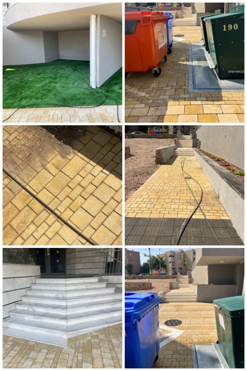 תיעוד ניקיון ותחזוקה של מדרגות ושבילים בבית משותף